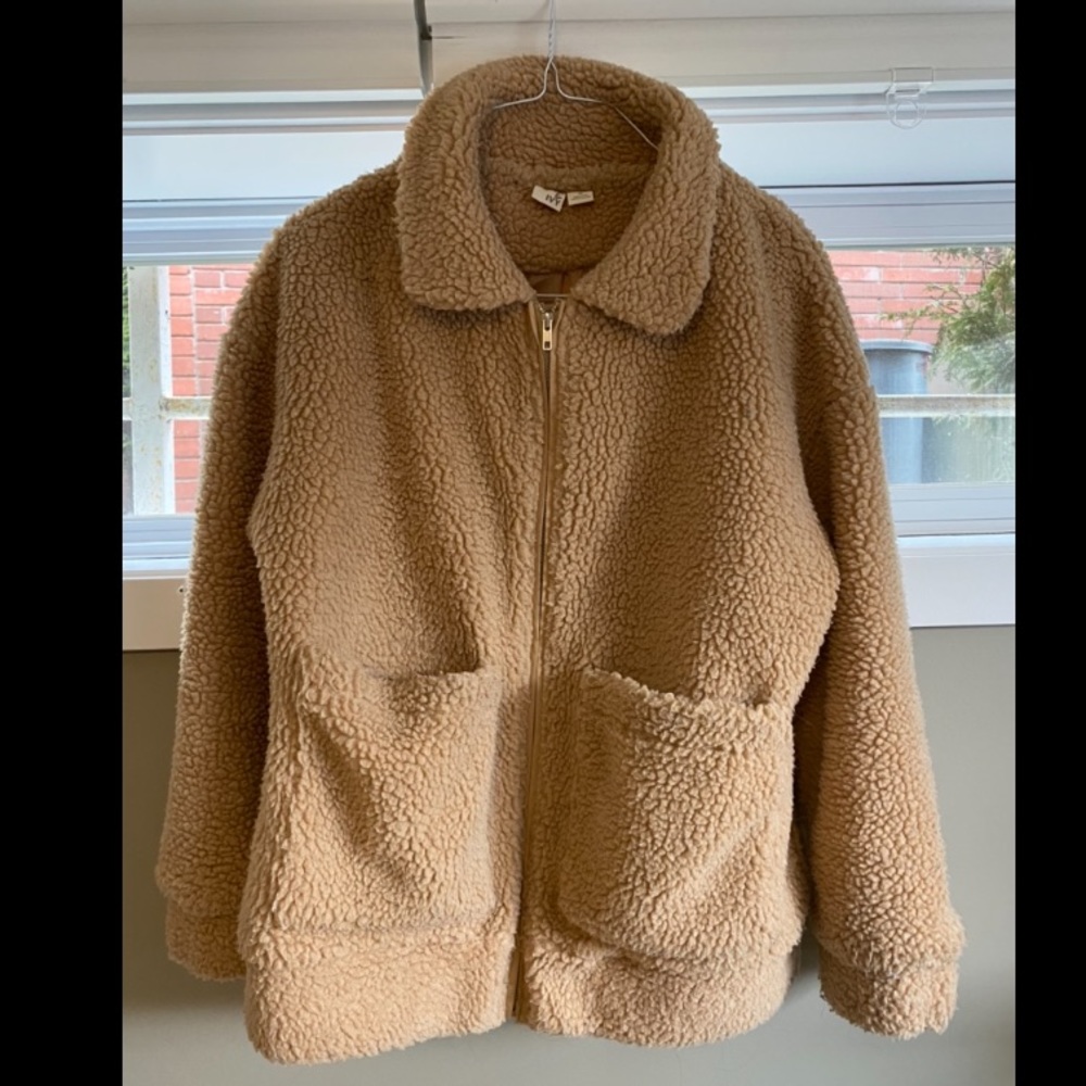 Oak & Ivy Sherpa oversized teddy jacket - Picture 2 of 5